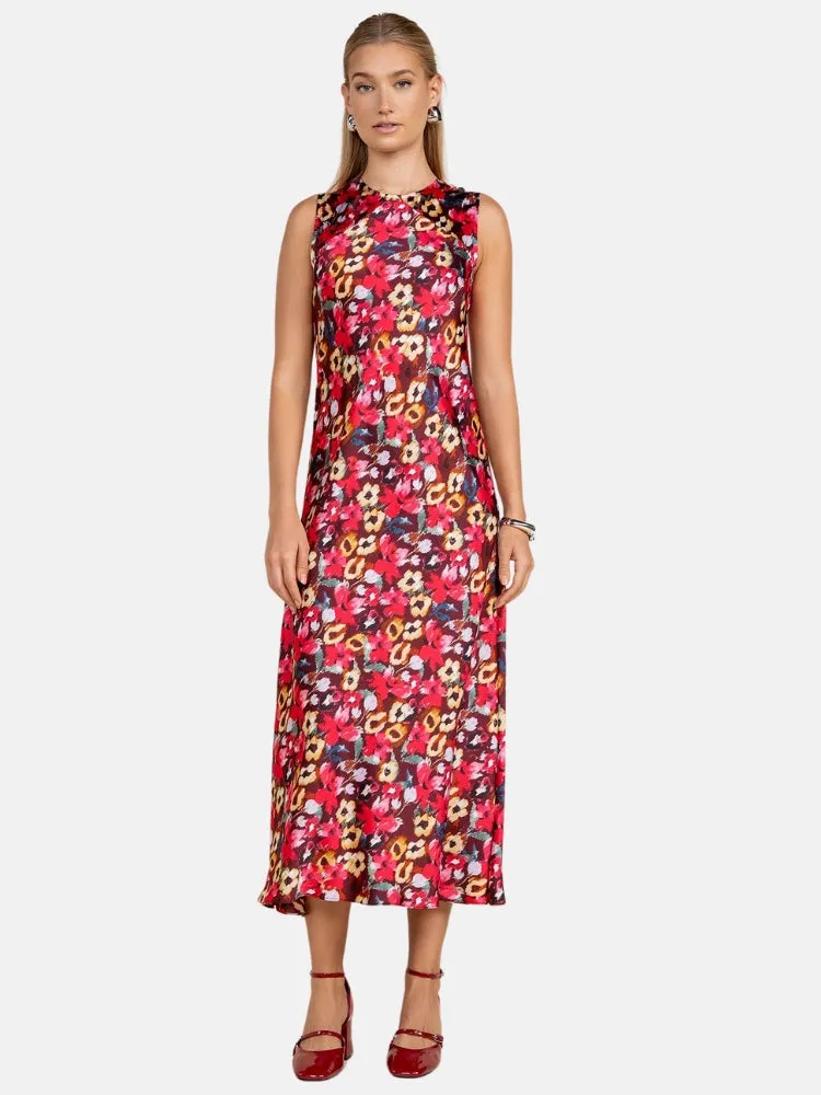 Amélie Dress in Merlot Floral