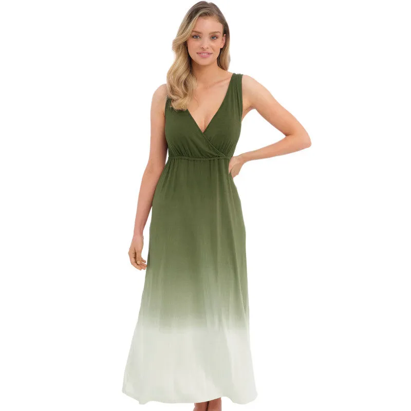 Aurora Beach Dress Olive Green - Fantasie Swim