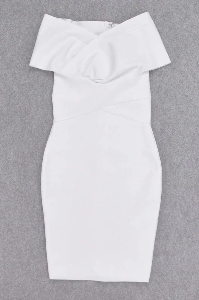 Bea Bandage Dress - Pearl White