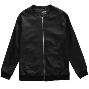 Black Denim Mens Classic Bomber Jacket