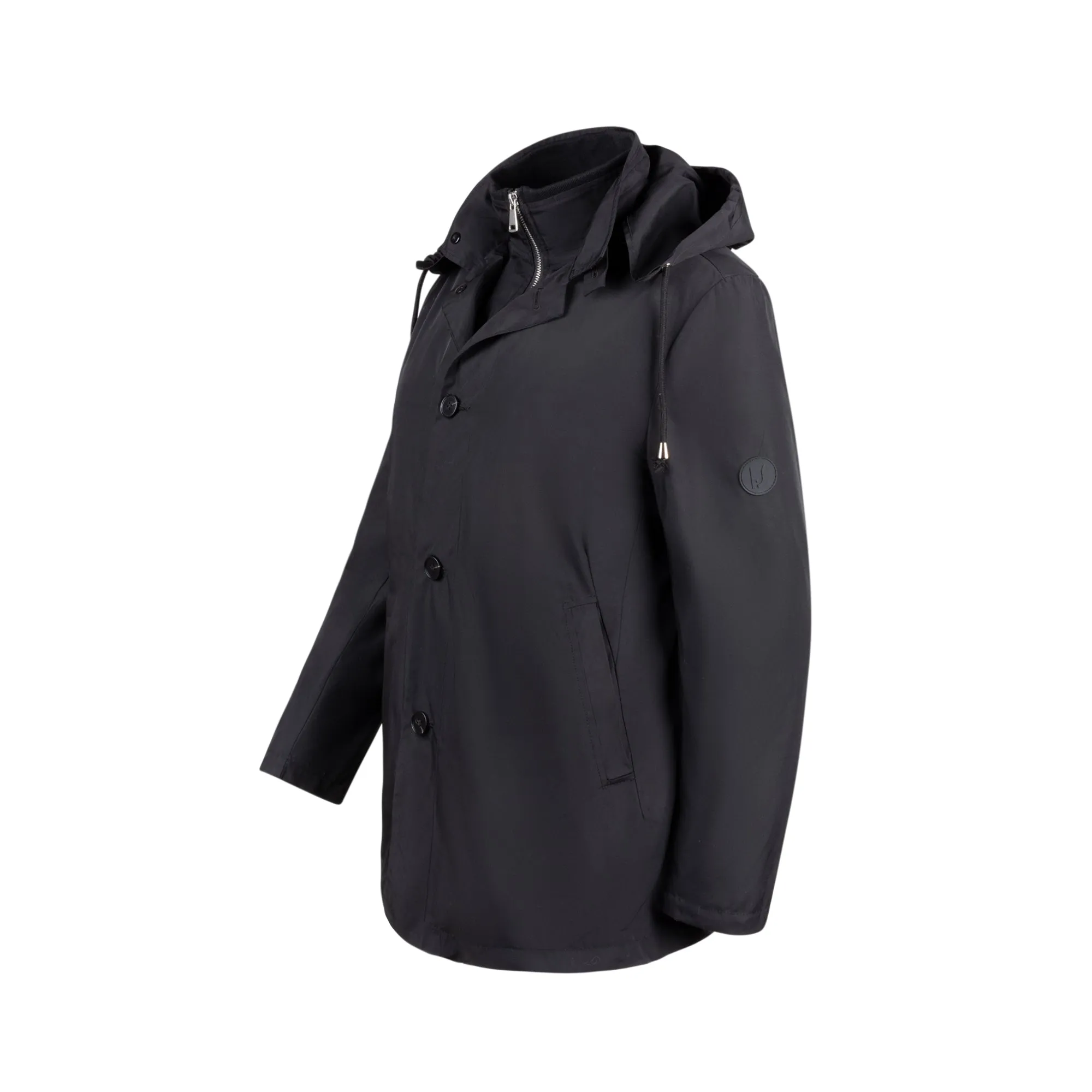 Boys Down Raincoat - Black