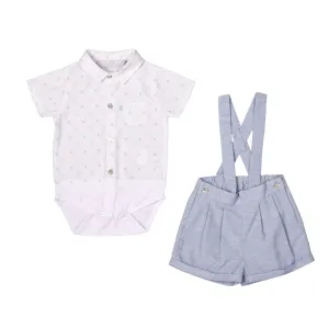 Brian | Boys Blue Cotton Shorts Set