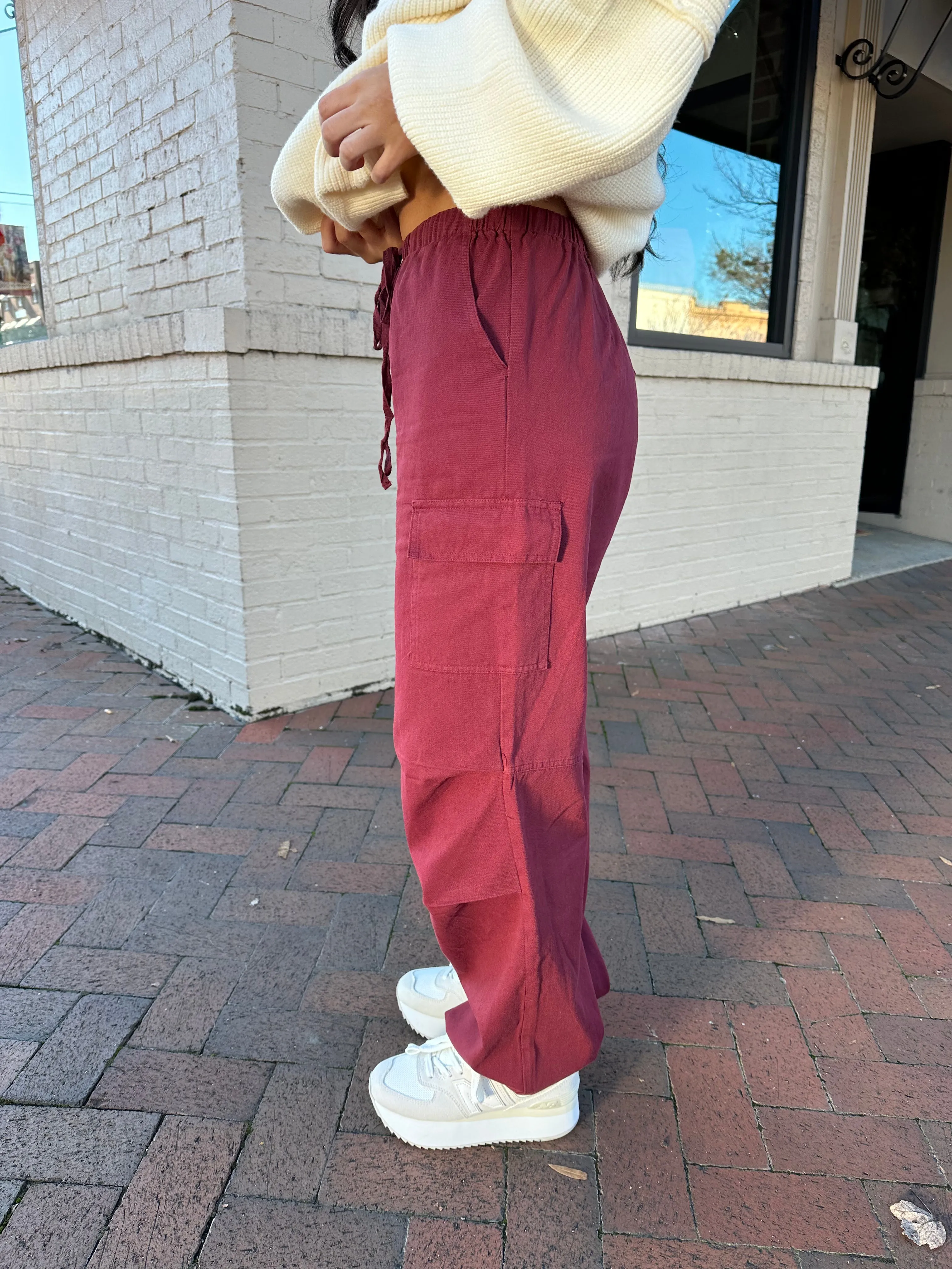 Burgundy Cargo Pants