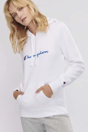 Champion Womens Script Hoodie - White