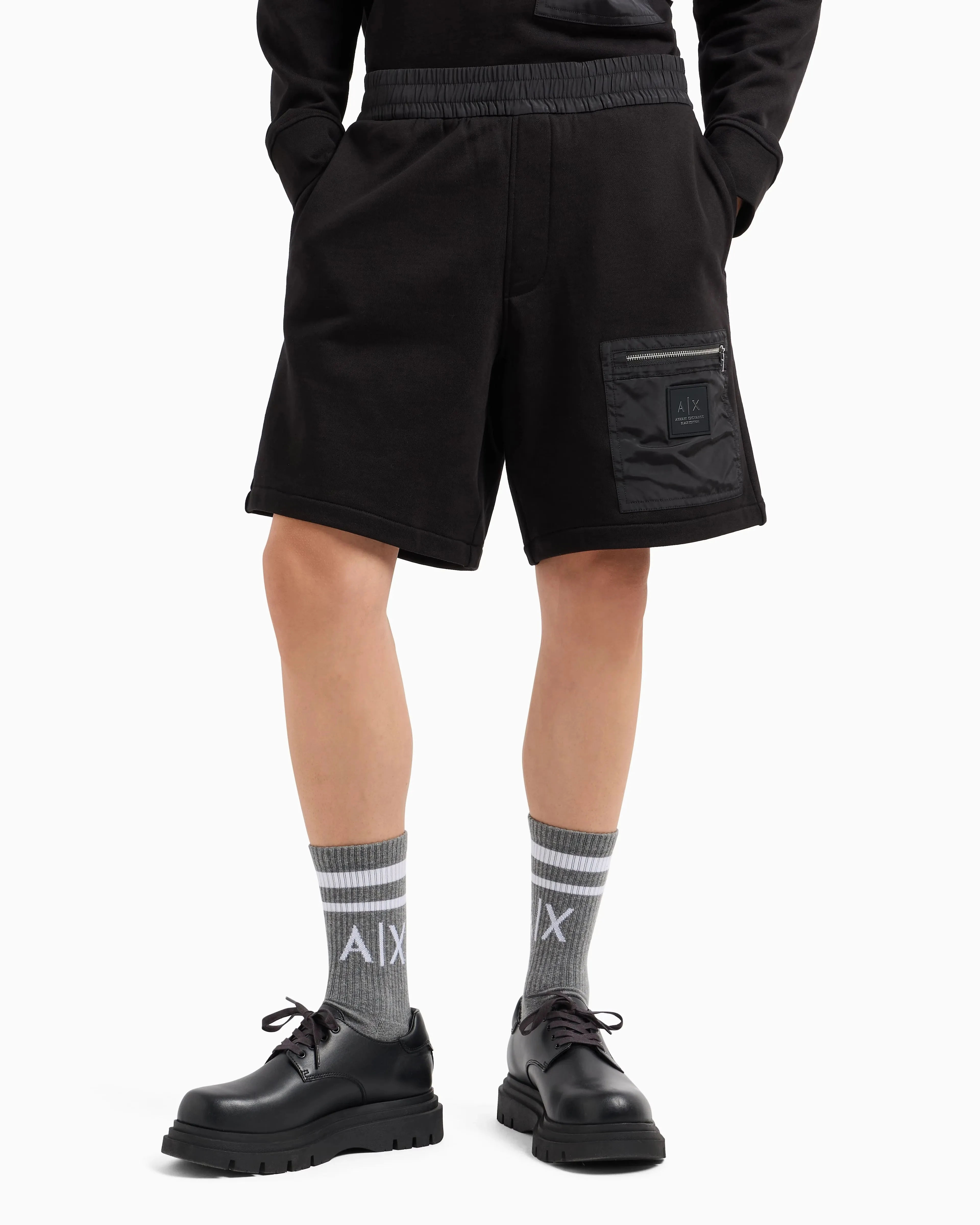 Contrasting Pocket Shorts (Black) - AXM000086AF10830