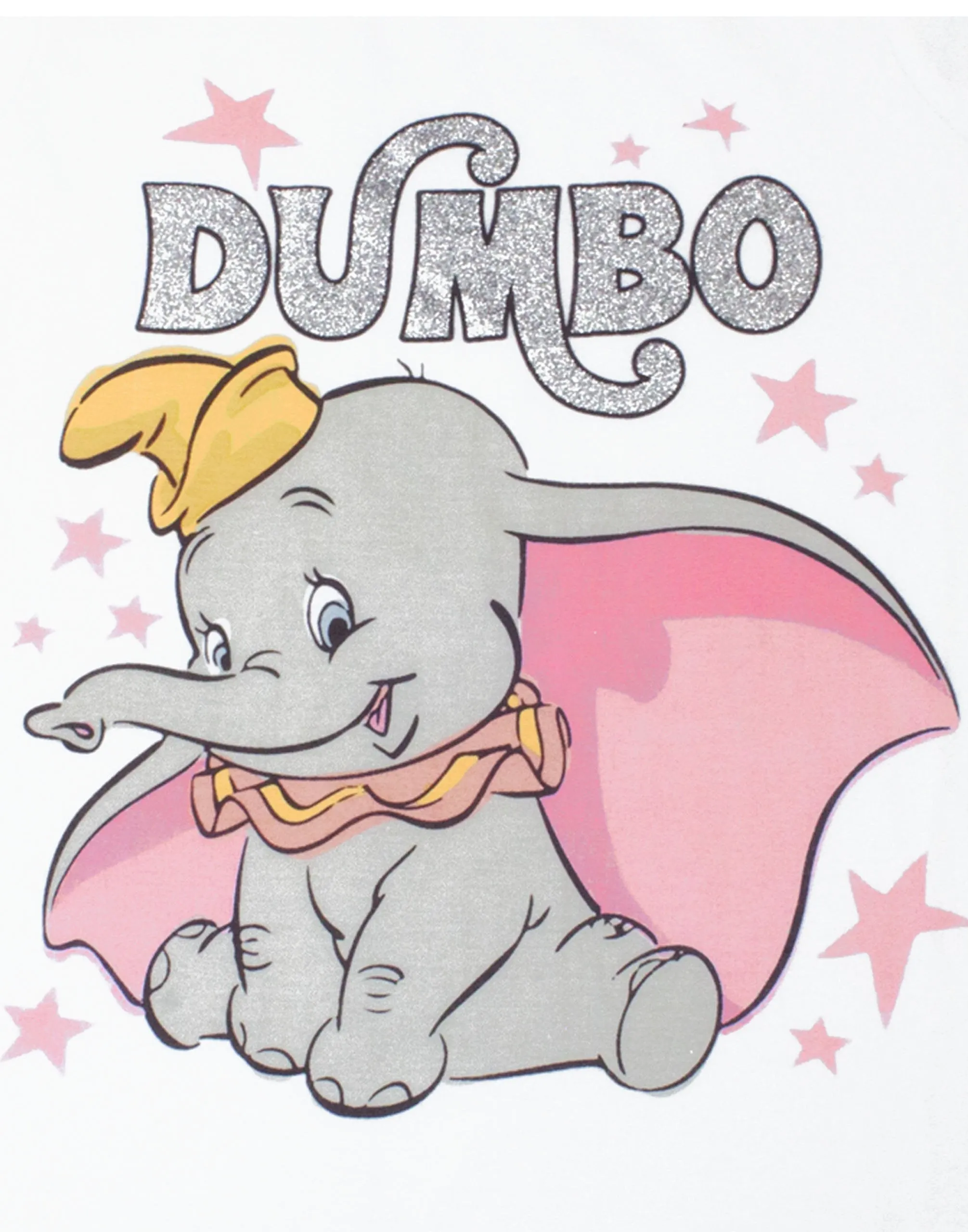 Disney Dumbo Girl's Children's Short White and Pink Pyjamas Pjs Set