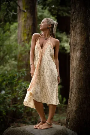 Divine Open Back Dress - Sand