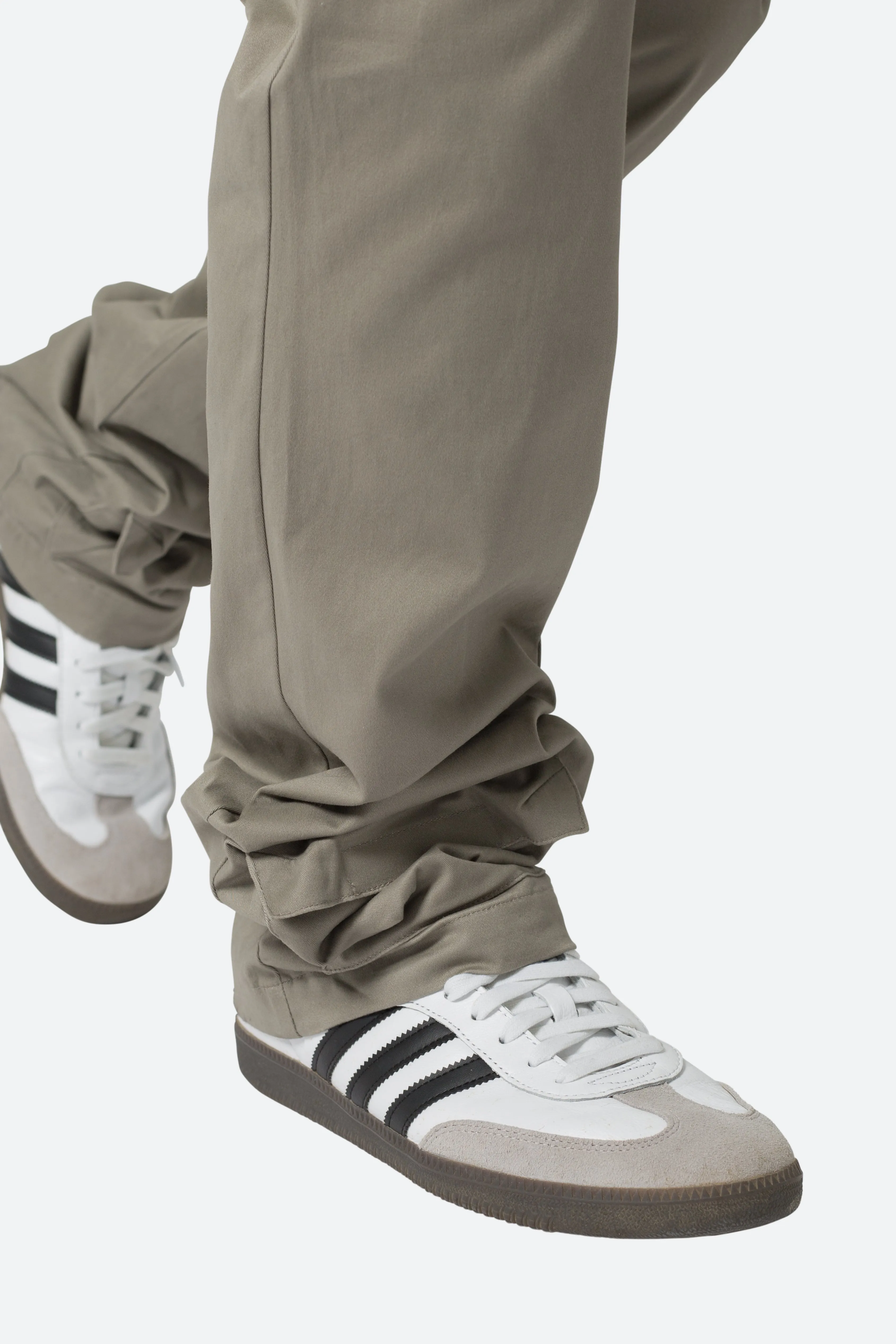 Drawstring Cargo Pants - Grey