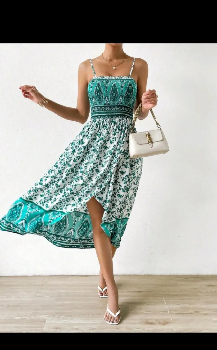 Fashion Beauty Style 7 Boho Green Summer Dress