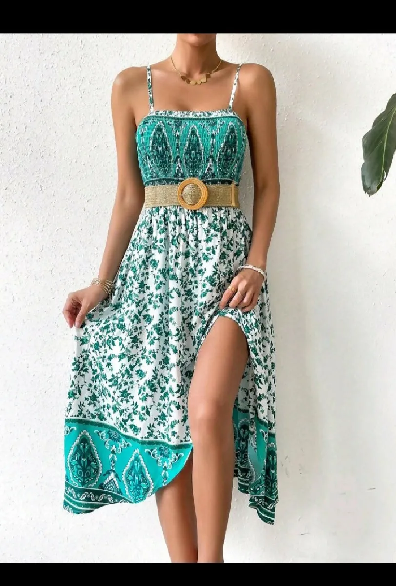 Fashion Beauty Style 7 Boho Green Summer Dress