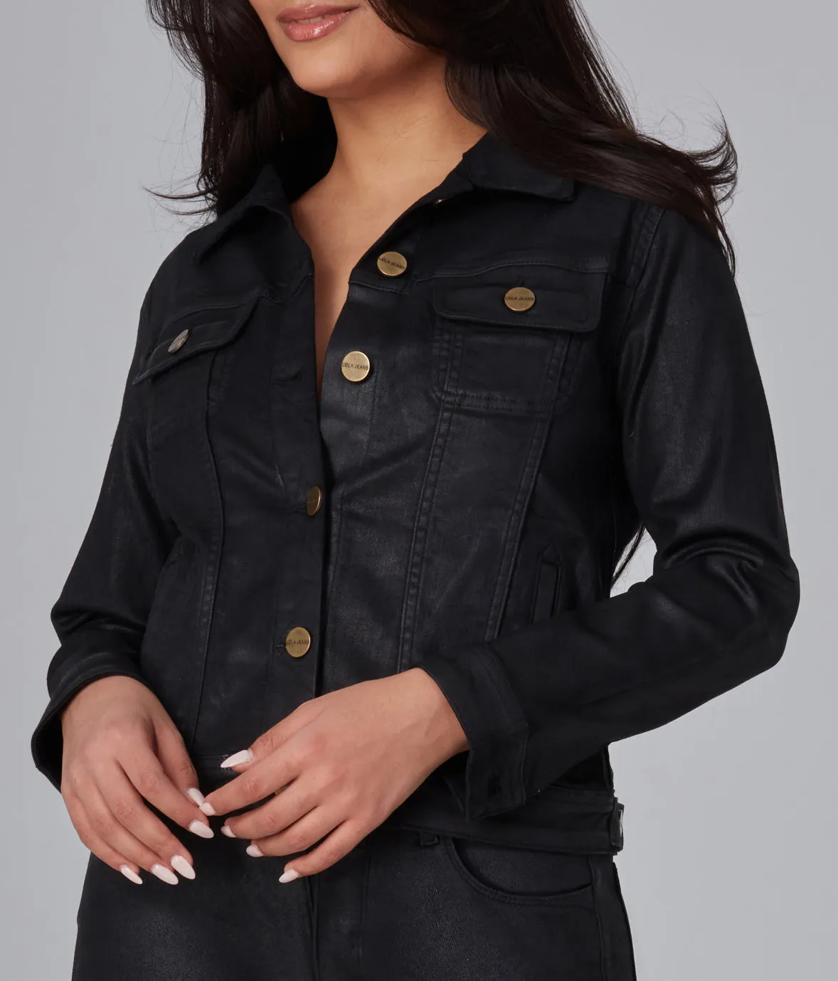 GABRIELLA-CBLK Classic Denim Jacket