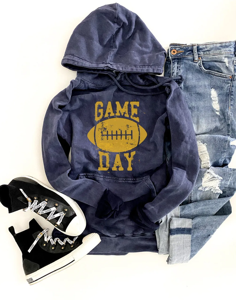 Game day Football - black and red