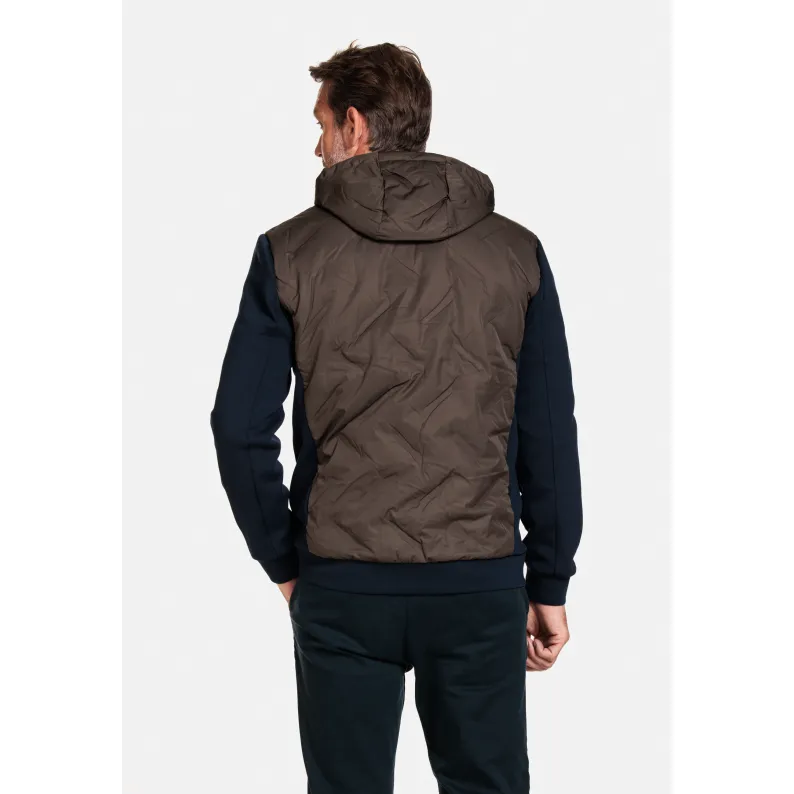 Giordano HYBRID DOWN BOMBER WITH REMOVEABLE HOOD 322628 Navy Bronze