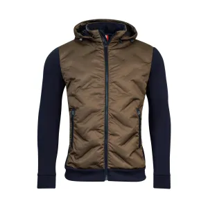 Giordano HYBRID DOWN BOMBER WITH REMOVEABLE HOOD 322628 Navy Bronze