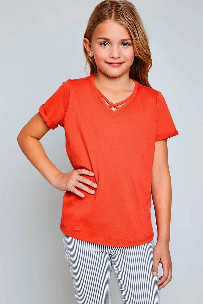 Girls Criss Cross T-Shirt