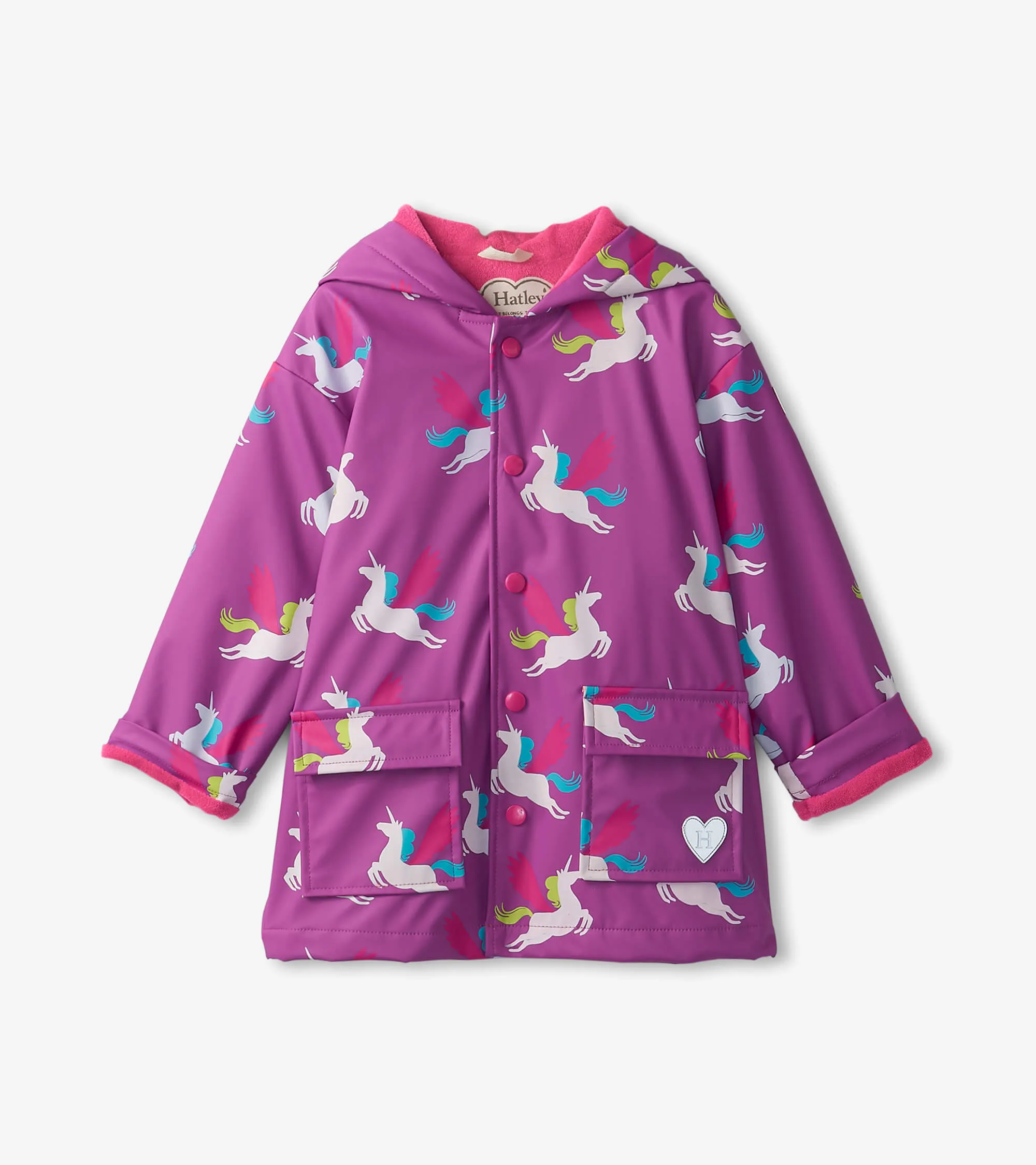 Hatley Colour Changing Raincoat, Pretty Pegasus