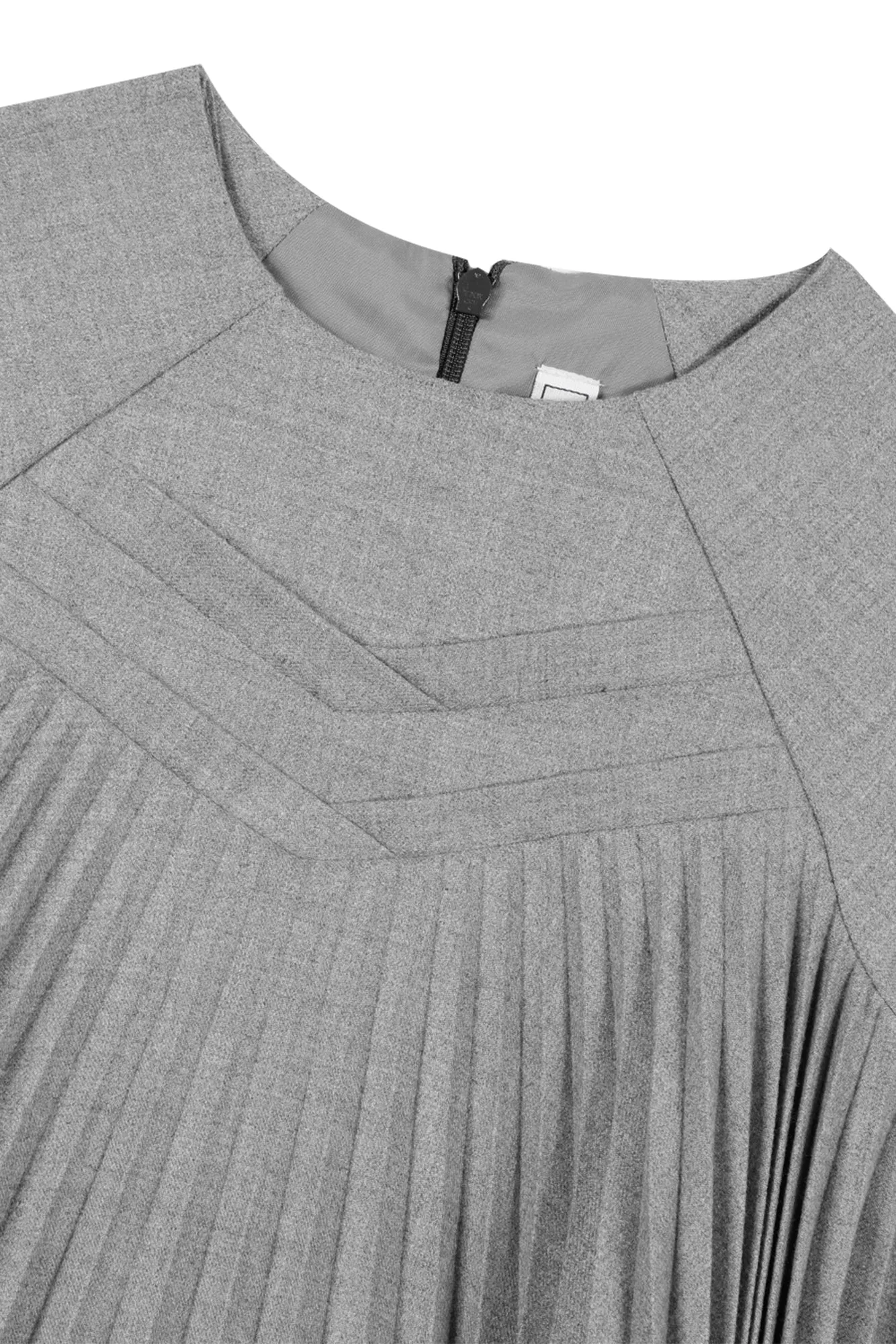 Heather Grey Pleated Dress