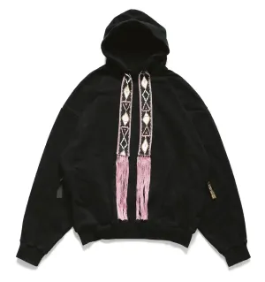 Japan Vintage Geometric Tassels Ethnic Style Embroidery Ribbon Loose Men's Hoodies