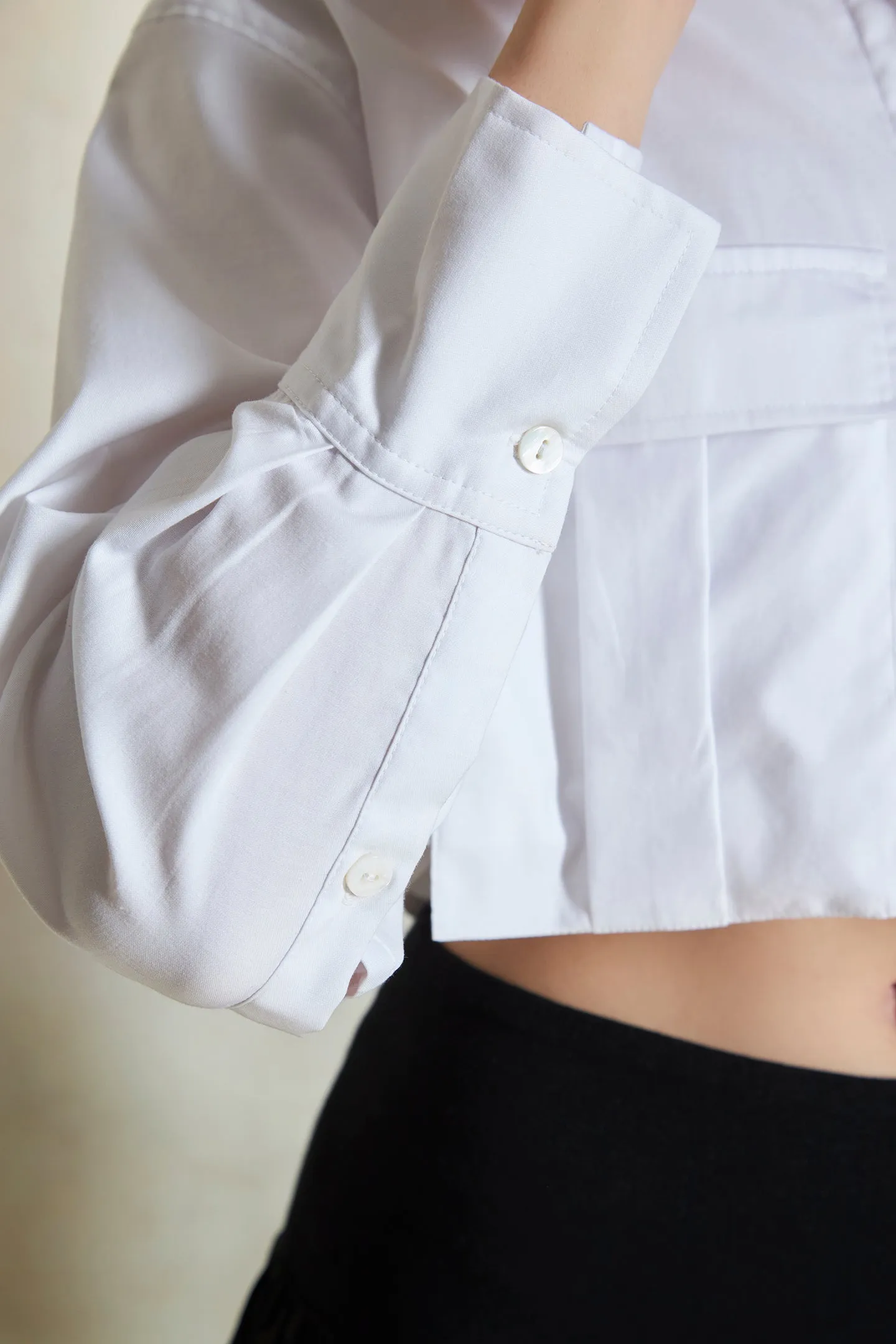 Joana|Cropped Cotton Shirt