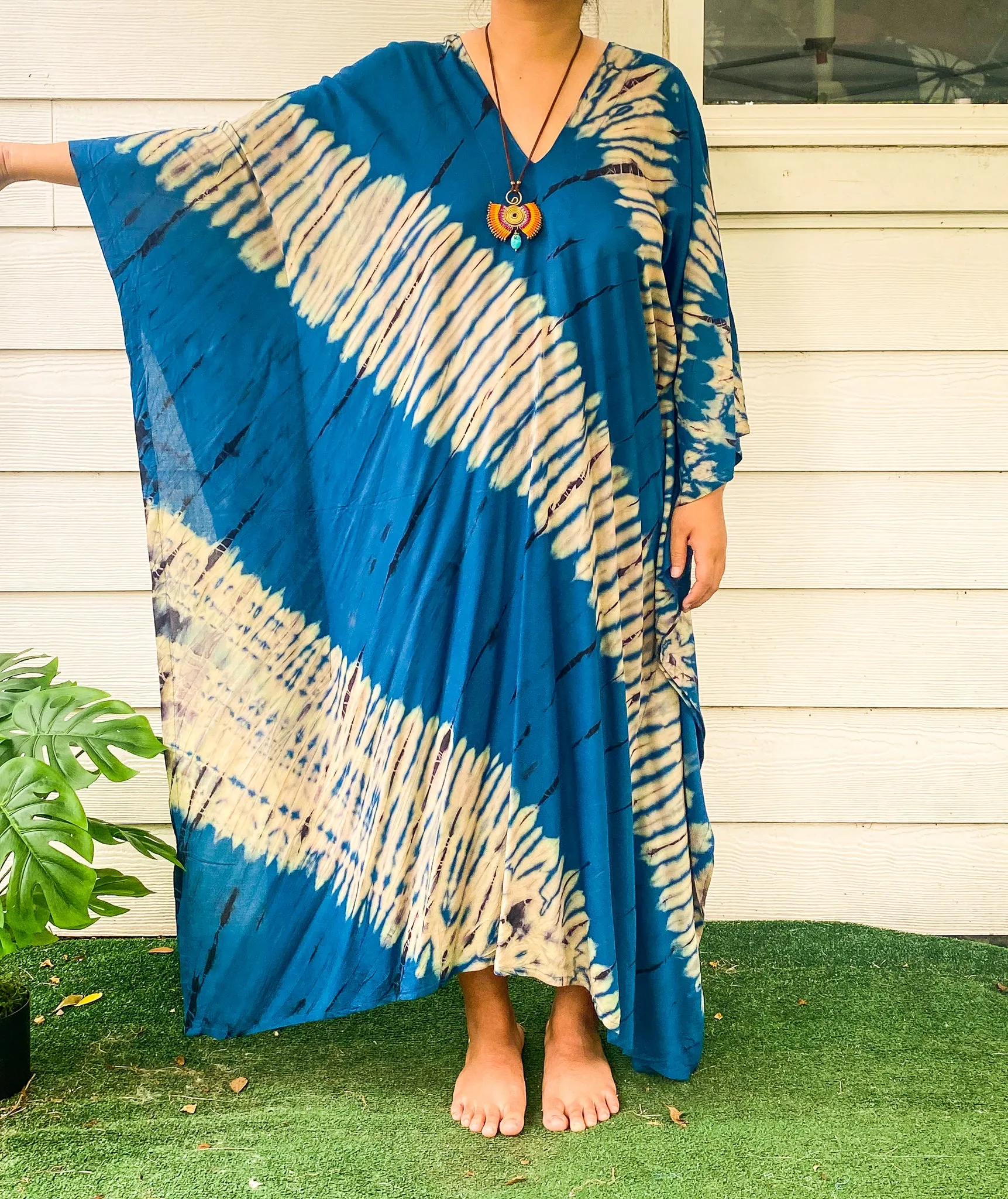 K243- Hand Dyed Kaftan Dress