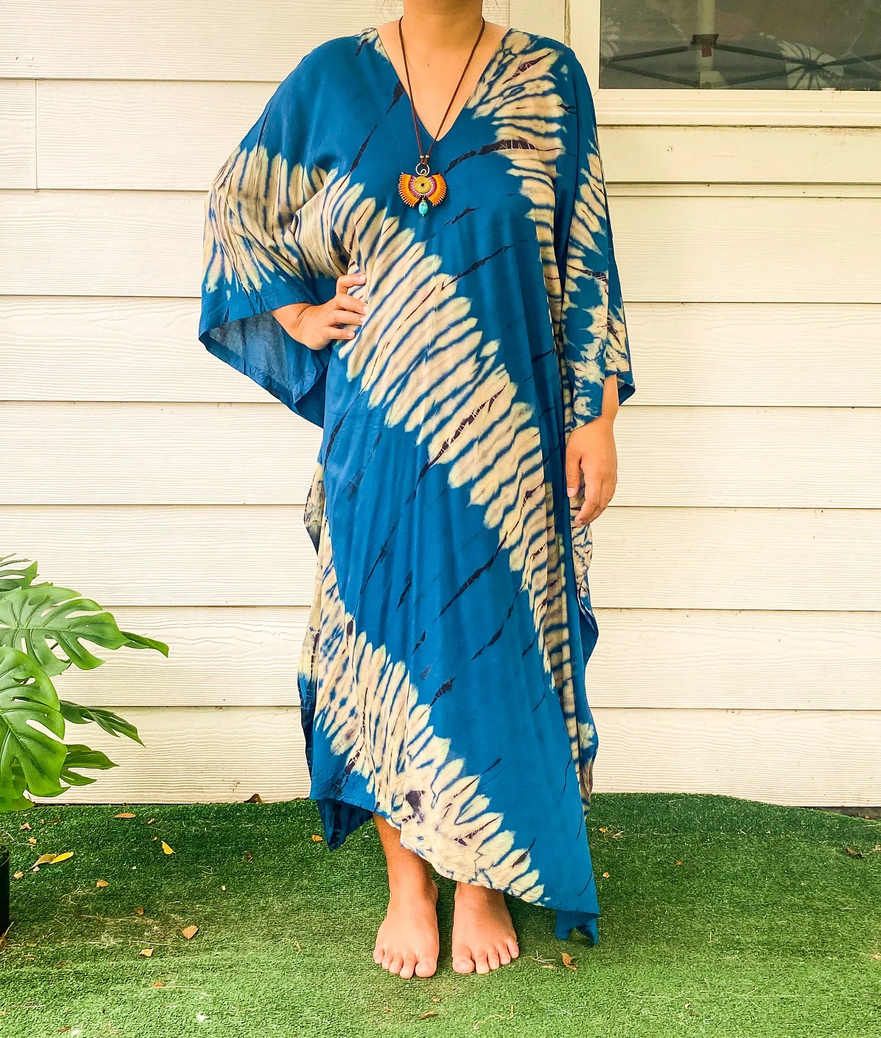 K243- Hand Dyed Kaftan Dress