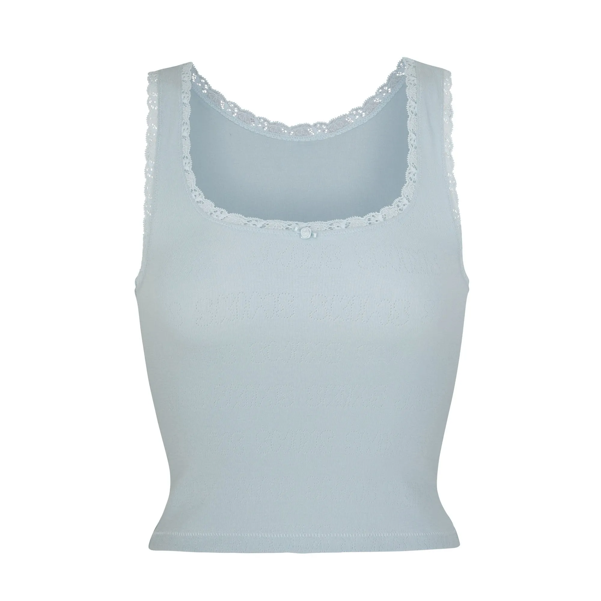 LACE POINTELLE TANK | SKY