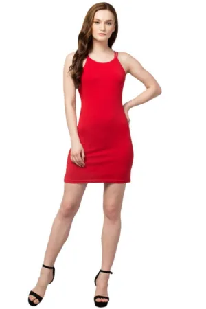 Lets Shuffle Red Mini Dress