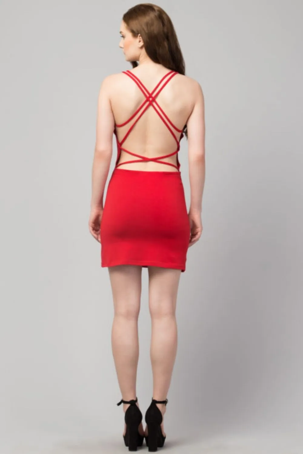 Lets Shuffle Red Mini Dress