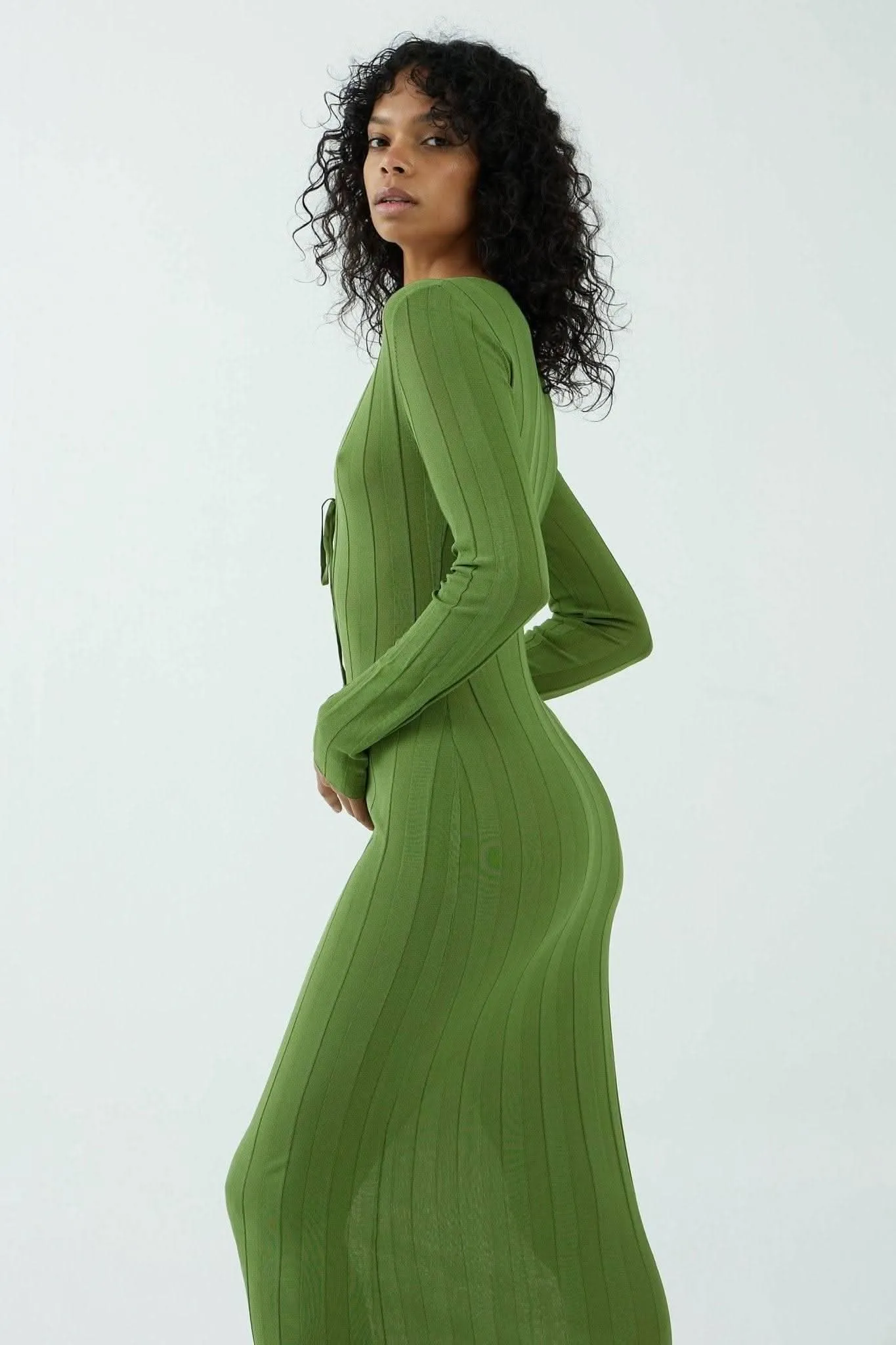 Liaison Knit Keyhole Maxi Dress