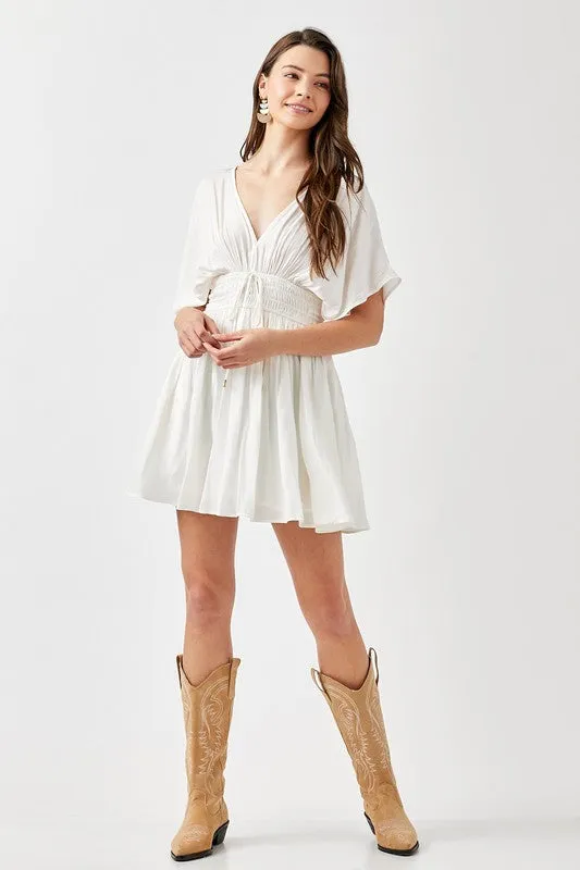 Make You Mine Smocked Waist with Tassel Strap Dress