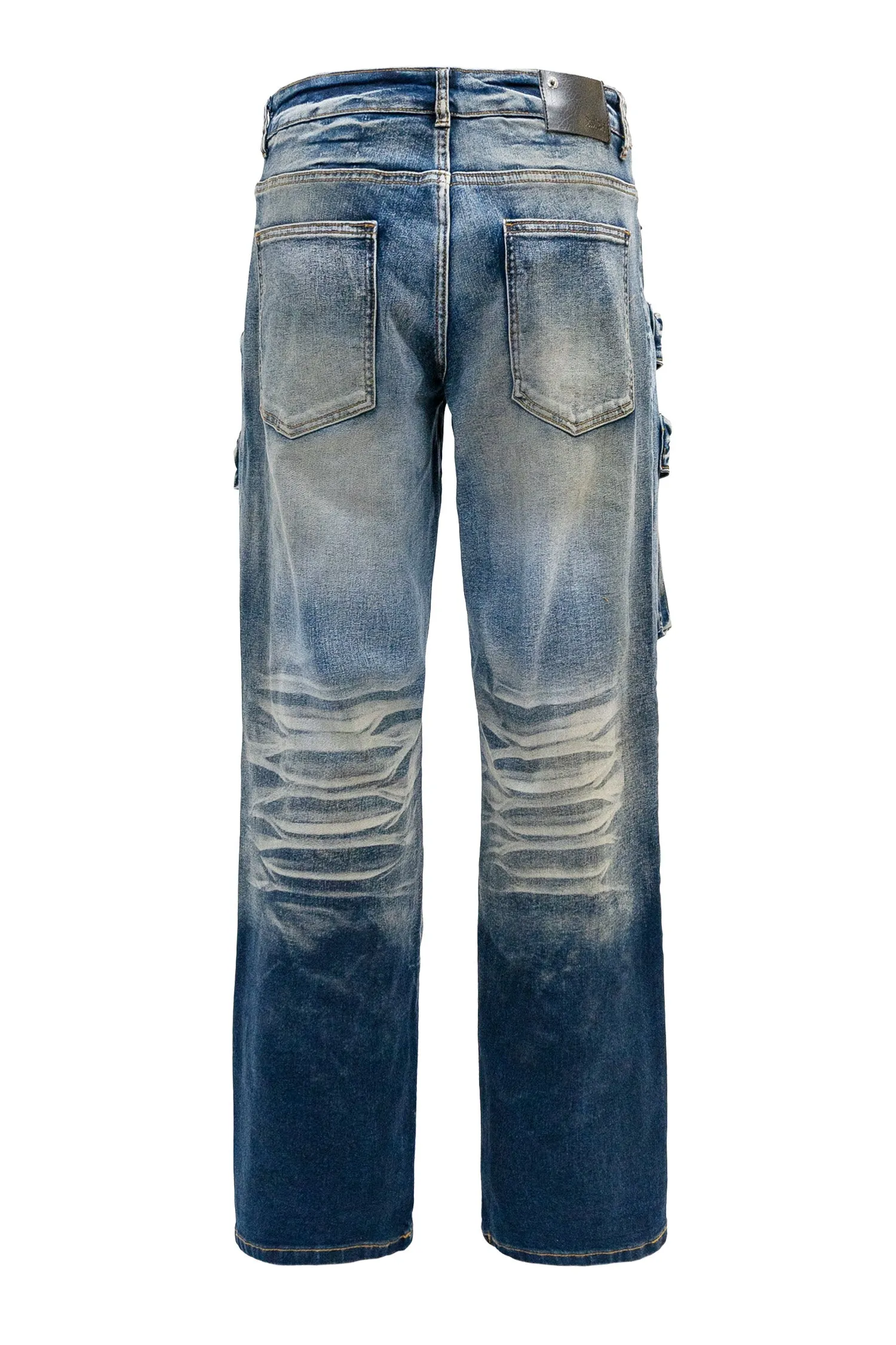 Men's 3D Pocket Cargo Baggy Denim Jeans