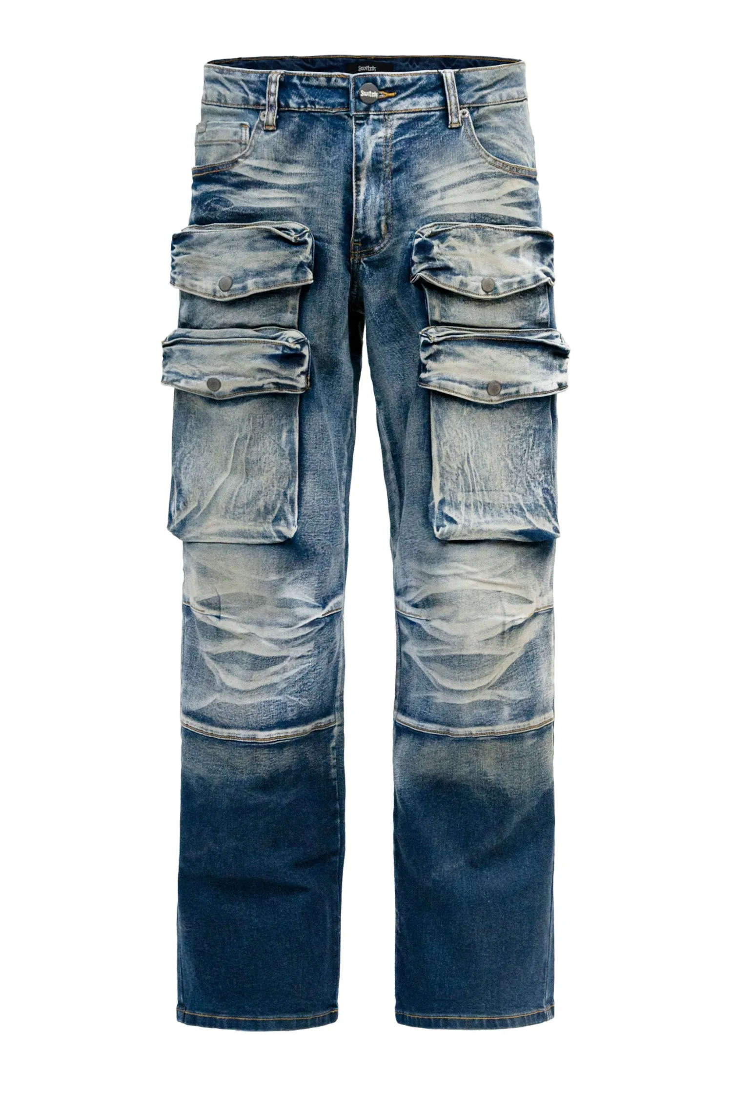 Men's 3D Pocket Cargo Baggy Denim Jeans