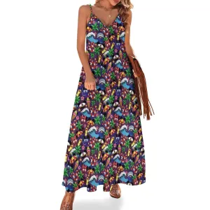 Mickey And Minnie Cruise Women's Summer Slip Long Dress