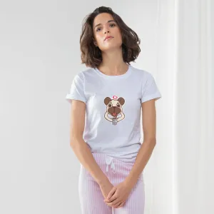 More Pug Coffee Please Women's Long Pant Pyjama Set