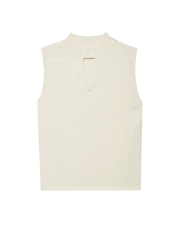 Nation LTD - Alba Mock Neck Top in Porcelain