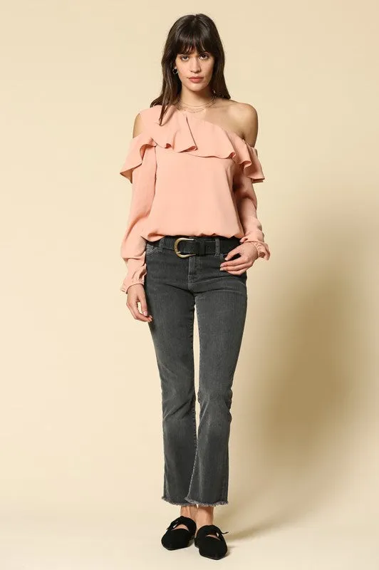 Off Shoulder Top W/ Ruffle