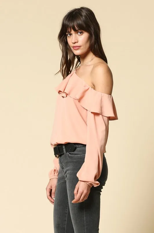 Off Shoulder Top W/ Ruffle