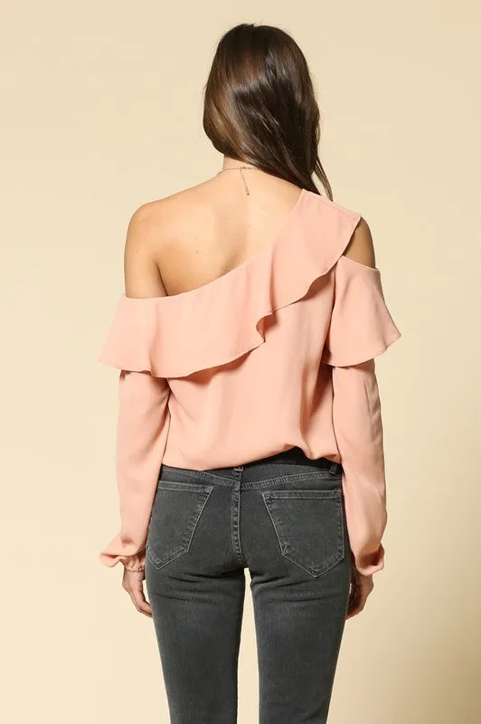 Off Shoulder Top W/ Ruffle