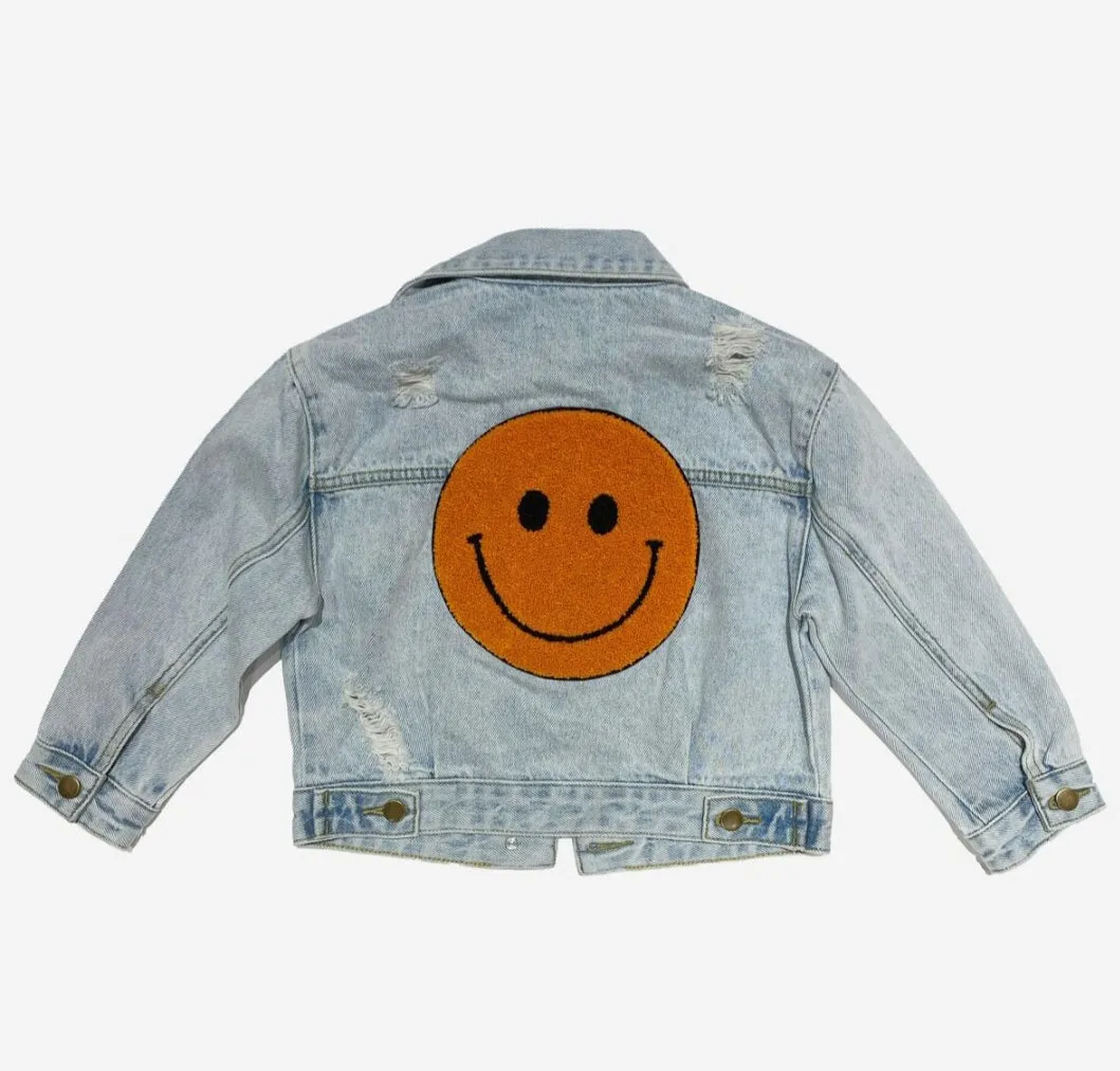 PETITE HAILEY PATCHED DENIM JACKET