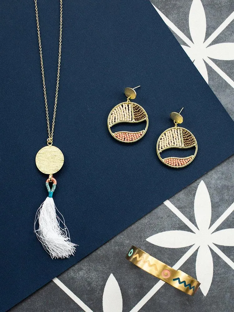 Petite Tassel Necklace - White