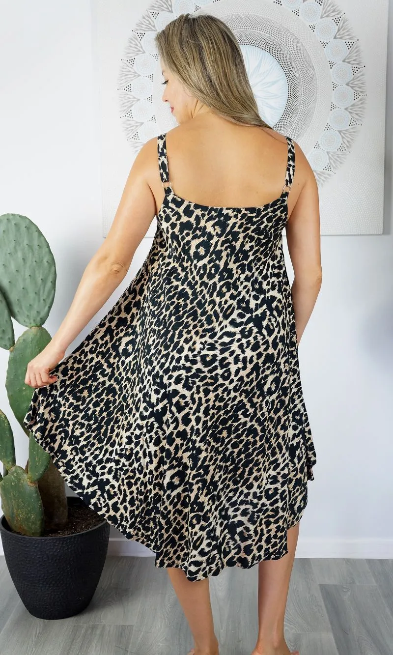 Rayon Dress Michelle Leopard, More Colours