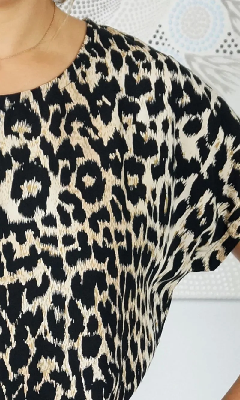 Rayon Dress Michelle Leopard, More Colours