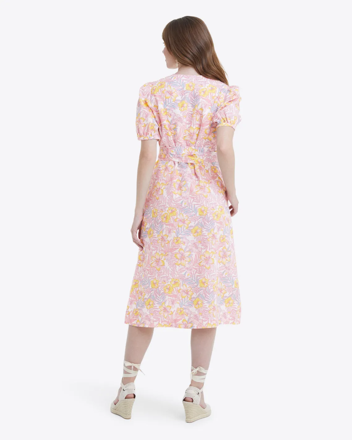 Rhonda Wrap Dress in Lily Floral