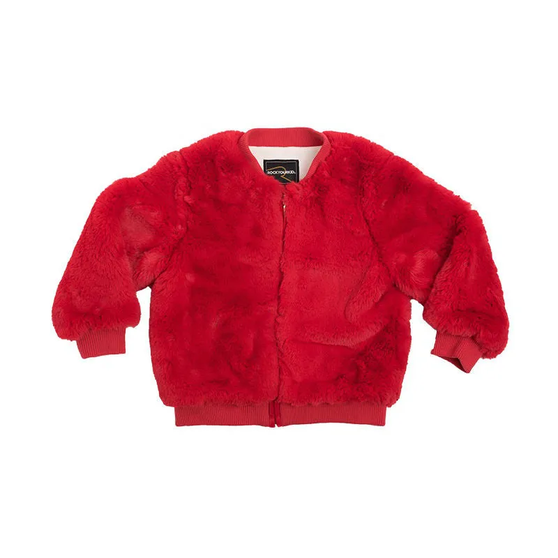 Rock Your Kid Bomber Jacket Red