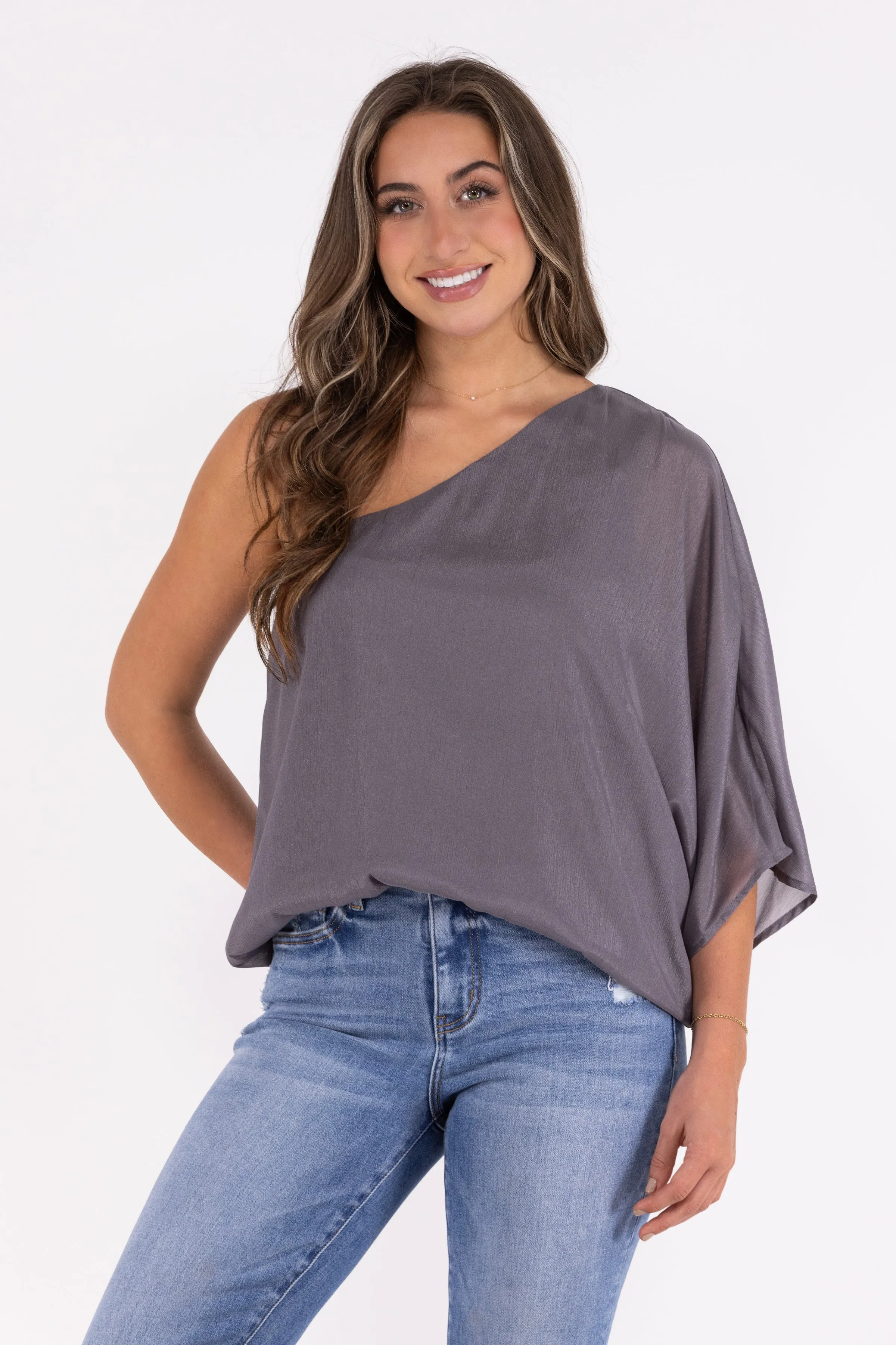 Shimmer Off My Shoulder Top