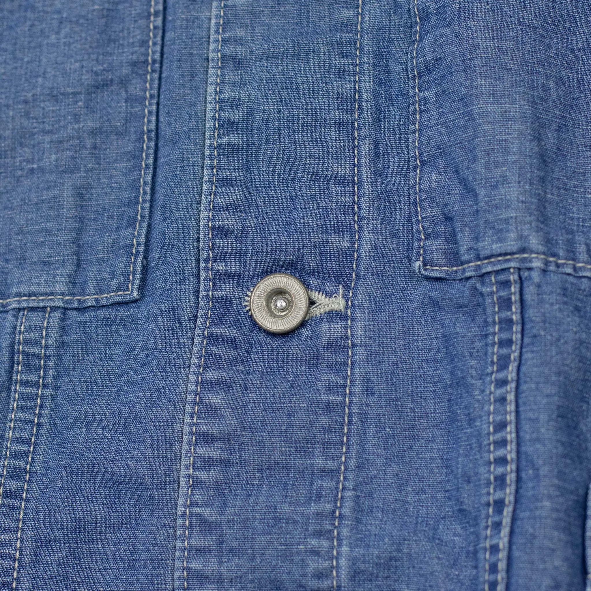 Short work jacket in blue 9oz cotton/linen denim