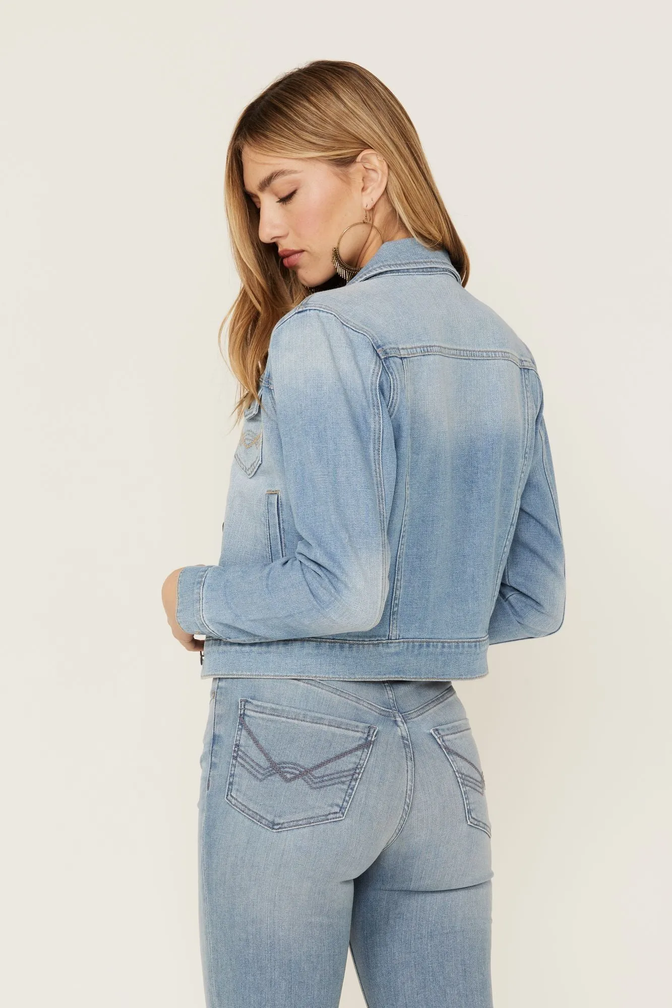 Signature Classic Grapevine Wash Denim Jacket