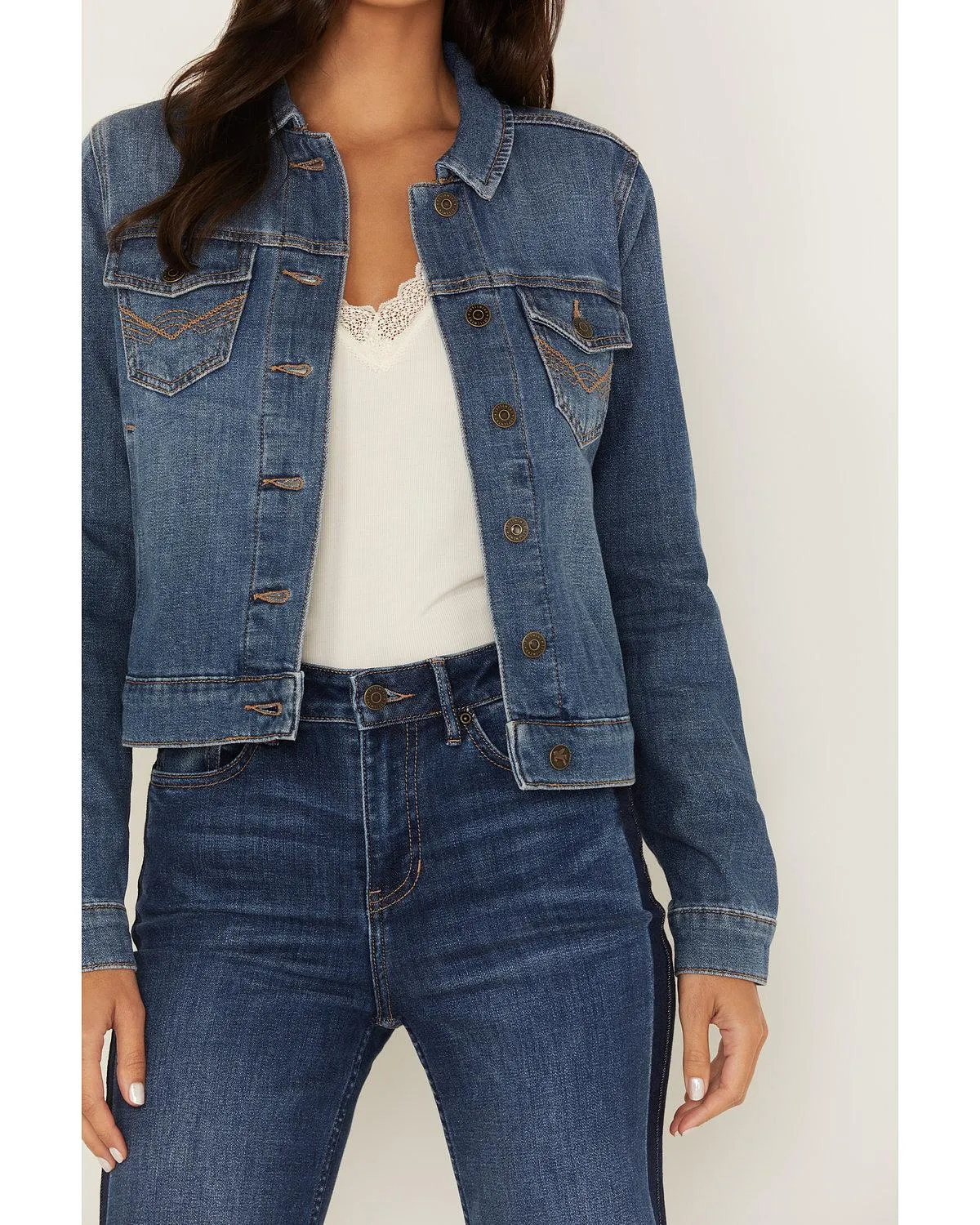 Signature Classic Grapevine Wash Denim Jacket