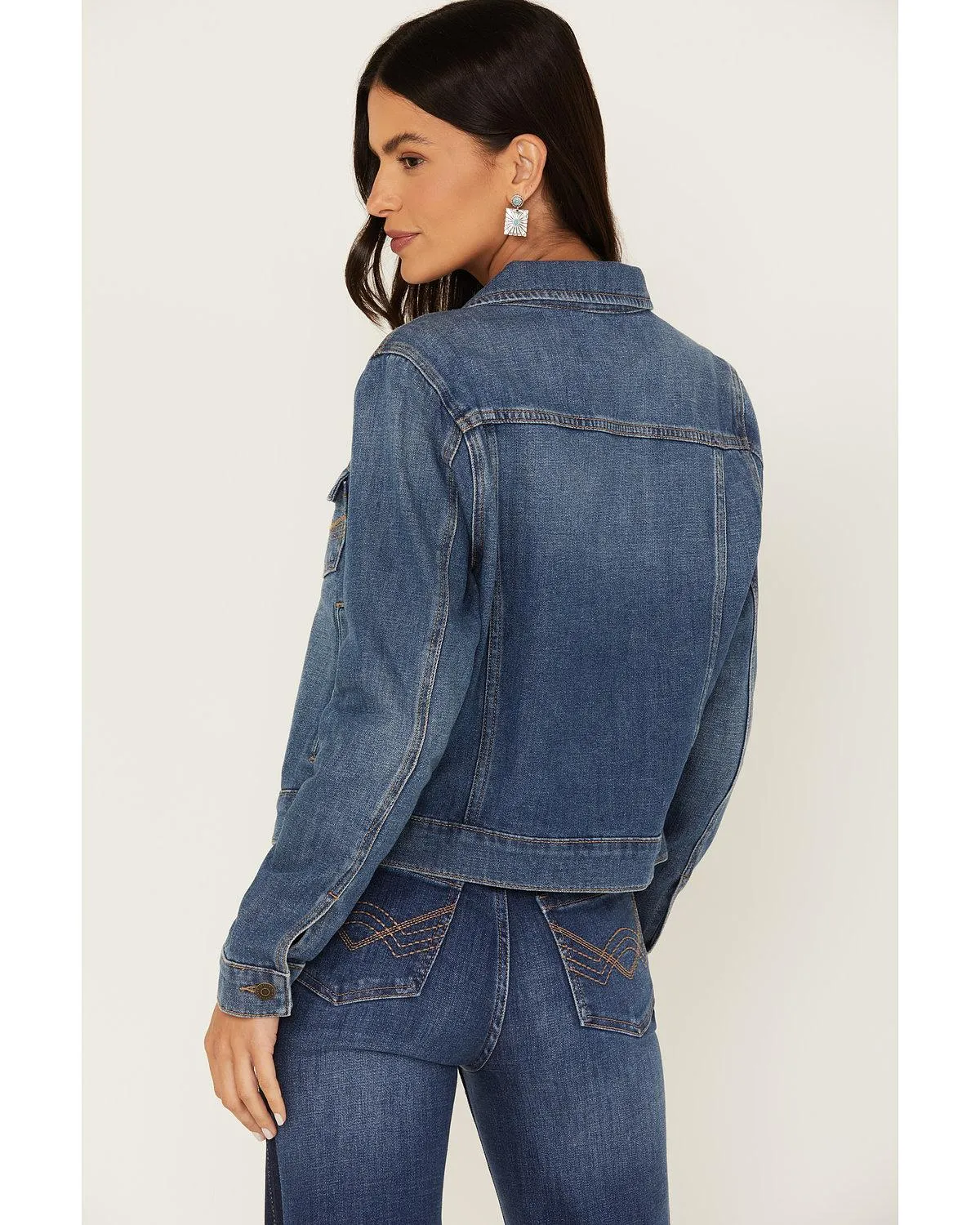 Signature Classic Grapevine Wash Denim Jacket