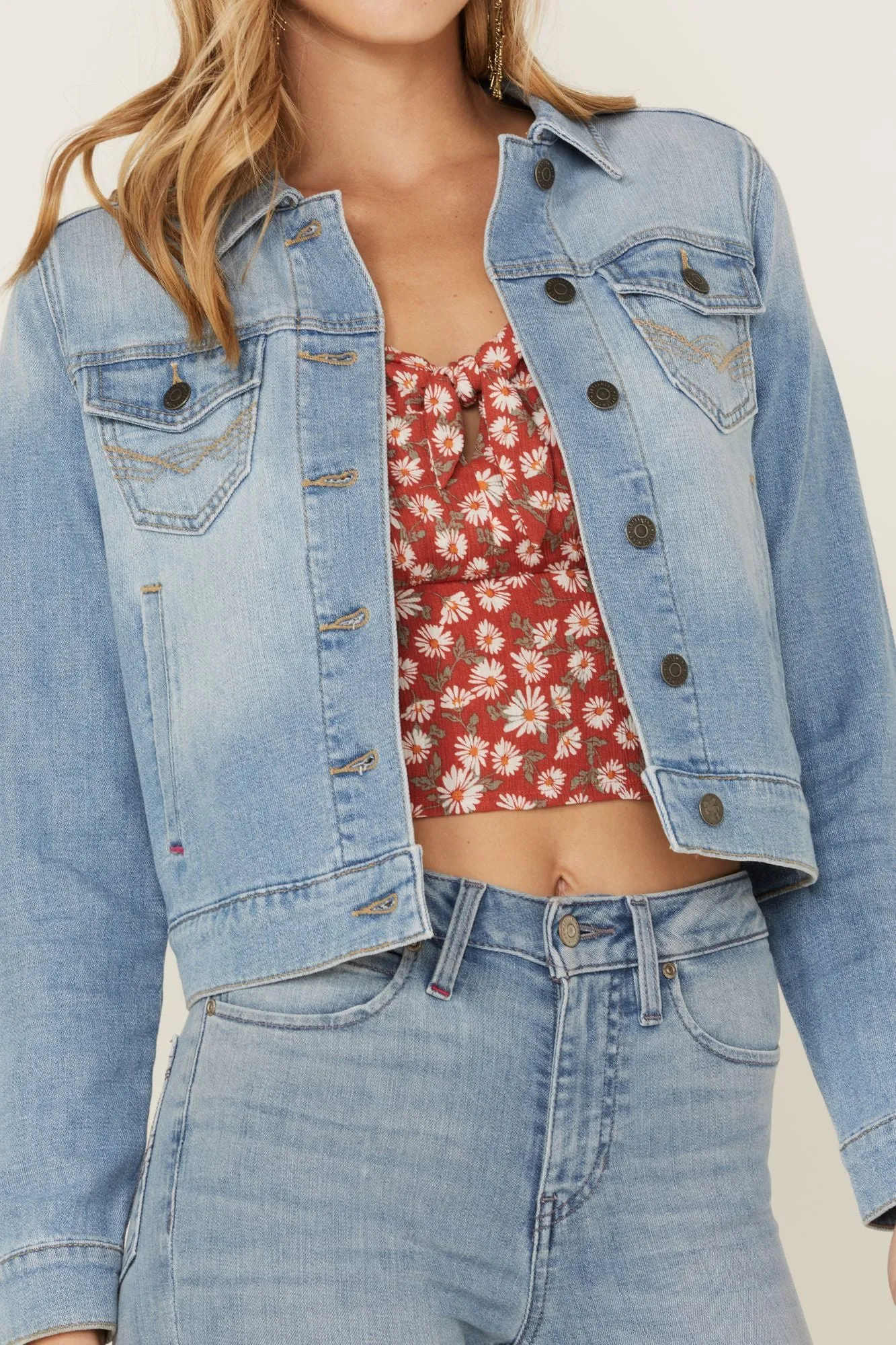 Signature Classic Grapevine Wash Denim Jacket